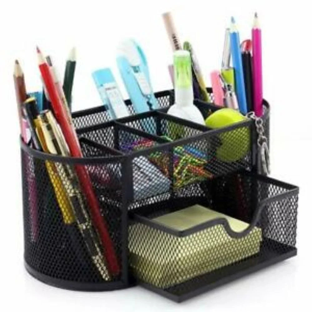 Metal Mesh Desk Organizer Pen Holder